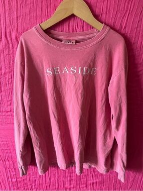 Kids Long Sleeve 'Seaside' Tee - Pink